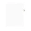 Avery 01057 11 In. X 8.5 In. 10-Tab 57 Tab Titles Preprinted Legal Exhibit Side Tab Avery Style Index Dividers - White (25-Piece/Pack)