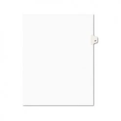 Avery 01057 11 In. X 8.5 In. 10-Tab 57 Tab Titles Preprinted Legal Exhibit Side Tab Avery Style Index Dividers - White (25-Piece/Pack)
