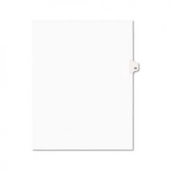 Avery 01059 11 In. X 8.5 In. 10-Tab 59 Tab Titles Avery Style Preprinted Legal Exhibit Side Tab Index Dividers - White (25-Piece/Pack)