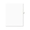 Avery 01060 11 In. X 8.5 In. 10-Tab 60 Tab Titles Avery Style Preprinted Legal Exhibit Side Tab Index Dividers - White (25-Piece/Pack)