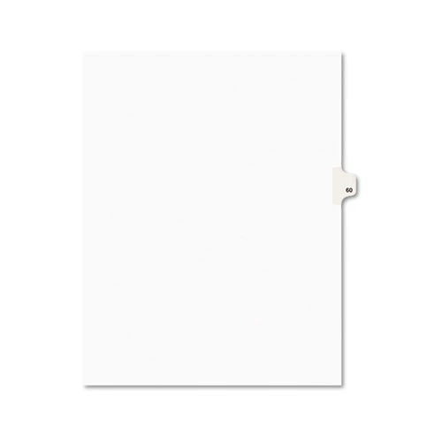 Avery 01060 11 In. X 8.5 In. 10-Tab 60 Tab Titles Avery Style Preprinted Legal Exhibit Side Tab Index Dividers - White (25-Piece/Pack) 1 Avery 01060 11 In. X 8.5 In. 10-Tab 60 Tab Titles Avery Style Preprinted Legal Exhibit Side Tab Index Dividers - White (25-Piece/Pack)