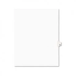 Avery 01066 10-Tab 11 In. X 8.5 In. Legal Exhibit Number 66 Side Tab Index Dividers - White (25-Piece/Pack)