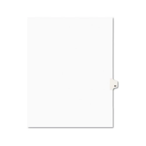Avery 01066 10-Tab 11 In. X 8.5 In. Legal Exhibit Number 66 Side Tab Index Dividers - White (25-Piece/Pack) 1 Avery 01066 10-Tab 11 In. X 8.5 In. Legal Exhibit Number 66 Side Tab Index Dividers - White (25-Piece/Pack)
