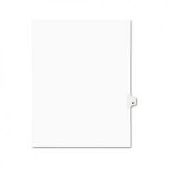Avery 01067 10-Tab 11 In. X 8.5 In. Legal Exhibit Number 67 Side Tab Index Dividers - White (25-Piece/Pack)