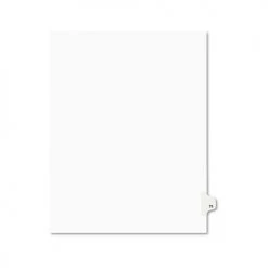 Avery 01073 Preprinted Legal Exhibit 10-Tab '73-ft Label 11 In. X 8.5 In. Side Tab Index Dividers - White (25-Piece/Pack)