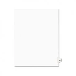 Avery 01074 Preprinted Legal Exhibit 10-Tab '74-ft Label 11 In. X 8.5 In. Side Tab Index Dividers - White (25-Piece/Pack)