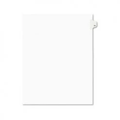 Avery 01077 Preprinted Legal Exhibit 10-Tab '77-ft Label 11 In. X 8.5 In. Side Tab Index Dividers - White (25-Piece/Pack)