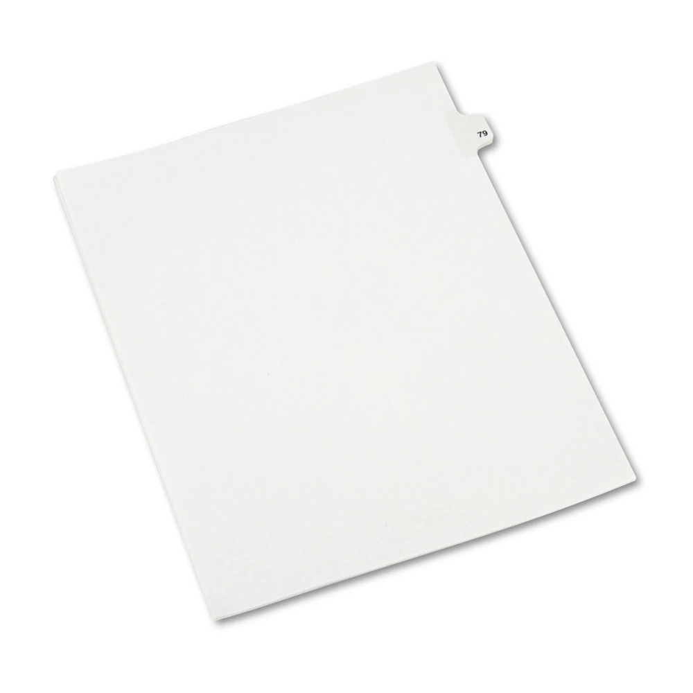 Avery 01079 Preprinted Legal Exhibit 11 In. X 8.5 In. Side Tab Index Dividers - White (25/Pack) 2 Avery 01079 Preprinted Legal Exhibit 11 In. X 8.5 In. Side Tab Index Dividers - White (25/Pack) - Image 2