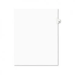 Avery 01080 Preprinted Legal Exhibit 10-Tab '80-ft Label 11 In. X 8.5 In. Side Tab Index Dividers - White (25-Piece/Pack)