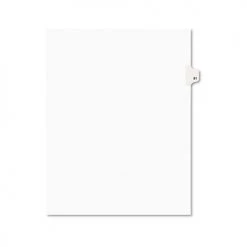 Avery 01081 Preprinted Legal Exhibit 10-Tab '81-ft Label 11 In. X 8.5 In. Side Tab Index Dividers - White (25-Piece/Pack)