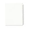 Avery 01344 11 In. X 8.5 In. 25 Tab Numbers 351 - 375 Legal Exhibit Side Tab Index Divider Set - White (1-Set)