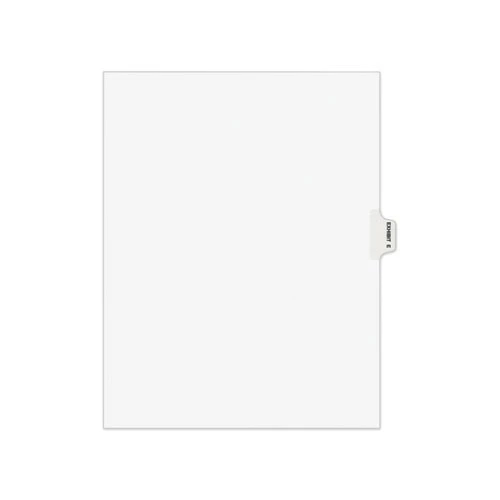 Avery 01375 Avery-Style Exhibit E, Letter Preprinted Legal Side Tab Divider - White (25-Piece/Pack) 1 Avery 01375 Avery-Style Exhibit E, Letter Preprinted Legal Side Tab Divider - White (25-Piece/Pack)