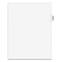 Avery 01383 Preprinted Legal Exhibit 'M' Label Side Tab Divider - White (25-Piece/Pack)