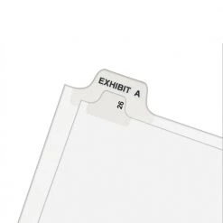Avery 01390 11 In. X 8.5 In. Legal Exhibit Letter T Side Tab Index Dividers - White (25-Piece/Pack) -Avery Online Shop aven01390 c