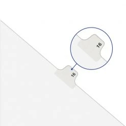 Avery 01390 11 In. X 8.5 In. Legal Exhibit Letter T Side Tab Index Dividers - White (25-Piece/Pack) -Avery Online Shop aven01390 d