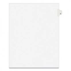 Avery 01403 11 In. X 8.5 In. 26-Tab C-Tab Titles Preprinted Legal Exhibit Side Tab Avery Style Index Dividers - White (25-Piece/Pack)
