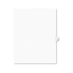 Avery 01415 11 In. X 8.5 In. Legal Exhibit Letter O Side Tab Index Dividers - White (25-Piece/Pack)