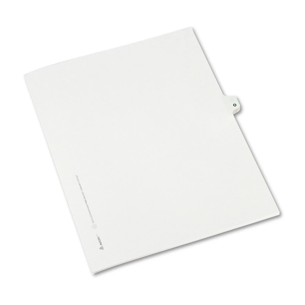 Avery 01415 11 In. X 8.5 In. Legal Exhibit Letter O Side Tab Index Dividers - White (25-Piece/Pack) 2 Avery 01415 11 In. X 8.5 In. Legal Exhibit Letter O Side Tab Index Dividers - White (25-Piece/Pack) - Image 2