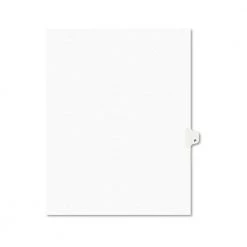 Avery 01416 11 In. X 8.5 In. Legal Exhibit Letter P Side Tab Index Dividers - White (25-Piece/Pack)