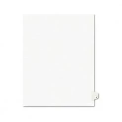 Avery 01425 11 In. X 8.5 In. Legal Exhibit Letter Y Side Tab Index Dividers - White (25-Piece/Pack)