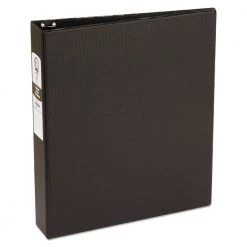 Avery 03401 Economy 1.5 In. Capacity 11 In. X 8.5 In. 3 Ring Non-View Binder With Round Rings - Black