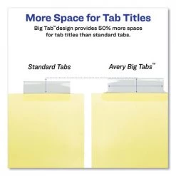 Avery 11113 Big Tab 5-Tab Insertable Tab Dividers (24/Box) -Avery Online Shop aven11113 d