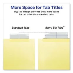 Avery 11115 Big Tab 8-Tab Insertable Tab Dividers (24/Box) -Avery Online Shop aven11115 d