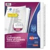 Avery 11166 Customizable Table Of Contents Ready Index Black And White Letter Dividers (26/Sheets)