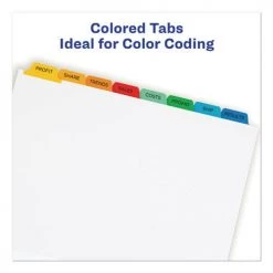 Avery 11419 Index Maker 8-Color Tab Letter-Size Print And Apply Label Dividers - Clear (5-Set/Pack) -Avery Online Shop aven11419 e