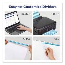 Avery 11423 5 Color Tabs Print And Apply Index Maker Letter Label Dividers - Clear (25 Sets/Box) 9 Avery 11423 5 Color Tabs Print And Apply Index Maker Letter Label Dividers - Clear (25 Sets/Box) -Avery Online Shop aven11423 b
