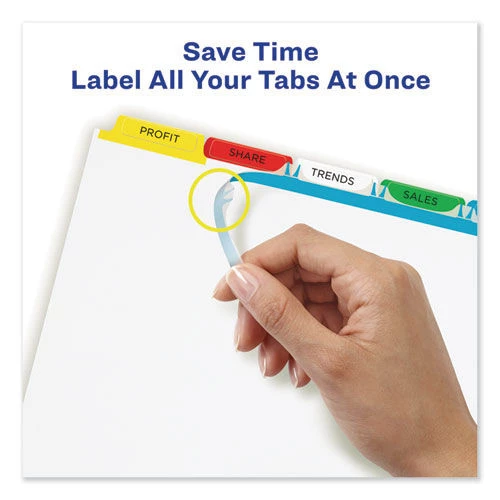 Avery 11423 5 Color Tabs Print And Apply Index Maker Letter Label Dividers - Clear (25 Sets/Box) 4 Avery 11423 5 Color Tabs Print And Apply Index Maker Letter Label Dividers - Clear (25 Sets/Box) - Image 4
