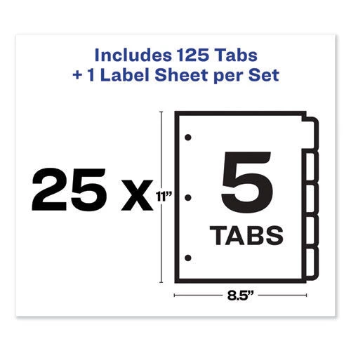 Avery 11423 5 Color Tabs Print And Apply Index Maker Letter Label Dividers - Clear (25 Sets/Box) 7 Avery 11423 5 Color Tabs Print And Apply Index Maker Letter Label Dividers - Clear (25 Sets/Box) - Image 7