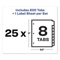 Avery 11424 8 Color Tabs Print And Apply Index Maker Label Dividers - Clear (25 Sets/Box) 12 Avery 11424 8 Color Tabs Print And Apply Index Maker Label Dividers - Clear (25 Sets/Box) -Avery Online Shop aven11424 e