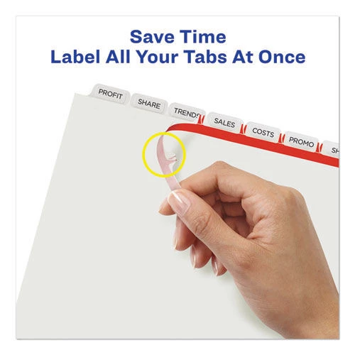 Avery 11441 8 Tabs Letter Print And Apply Index Maker Label Dividers - White (5 Sets/Pack) 3 Avery 11441 8 Tabs Letter Print And Apply Index Maker Label Dividers - White (5 Sets/Pack) - Image 3