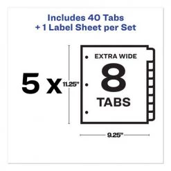 Avery 11441 8 Tabs Letter Print And Apply Index Maker Label Dividers - White (5 Sets/Pack) 10 Avery 11441 8 Tabs Letter Print And Apply Index Maker Label Dividers - White (5 Sets/Pack) -Avery Online Shop aven11441 c