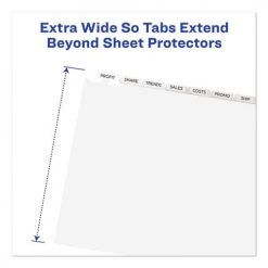 Avery 11441 8 Tabs Letter Print And Apply Index Maker Label Dividers - White (5 Sets/Pack) 11 Avery 11441 8 Tabs Letter Print And Apply Index Maker Label Dividers - White (5 Sets/Pack) -Avery Online Shop aven11441 d