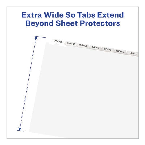 Avery 11441 8 Tabs Letter Print And Apply Index Maker Label Dividers - White (5 Sets/Pack) 5 Avery 11441 8 Tabs Letter Print And Apply Index Maker Label Dividers - White (5 Sets/Pack) - Image 5