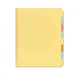 Avery 11509 8 Tab Letter Write And Erase Plain-Tab Paper Dividers - Multicolor (24 Sets/Box)