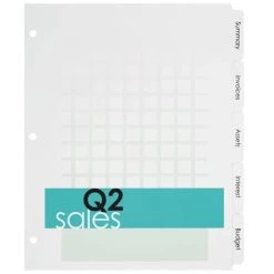 Avery 11516 Print-On 8.5 In. X 11 In. Unpunched Dividers - White (5-Piece/Sheet, 25 Sheets/Pack) -Avery Online Shop aven11516 g