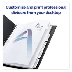 Avery 11517 Print-On 5-Tab 3-Hole Punched Dividers - White (5-Piece/Sheet, 25 Sheets/Pack) 11 Avery 11517 Print-On 5-Tab 3-Hole Punched Dividers - White (5-Piece/Sheet, 25 Sheets/Pack) -Avery Online Shop aven11517 c