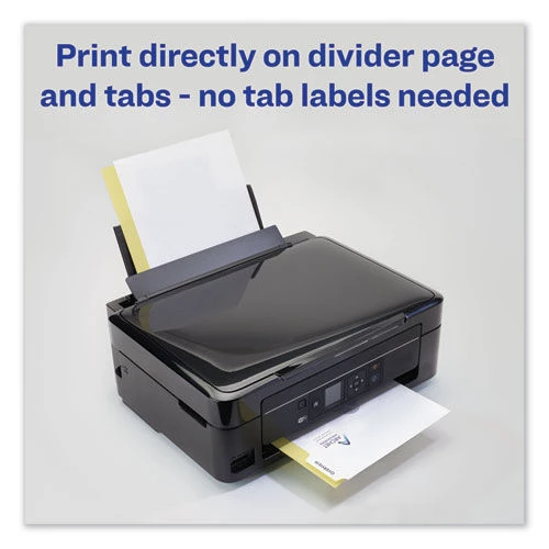 Avery 11517 Print-On 5-Tab 3-Hole Punched Dividers - White (5-Piece/Sheet, 25 Sheets/Pack) 8 Avery 11517 Print-On 5-Tab 3-Hole Punched Dividers - White (5-Piece/Sheet, 25 Sheets/Pack) - Image 8