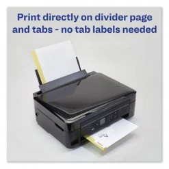 Avery 11554 Print-On 8-Tab 3-Hole Punched Dividers - White (8-Piece/Sheet, 25 Sheets/Pack) -Avery Online Shop aven11554 f