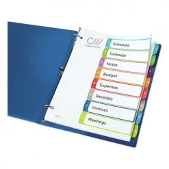 Avery 11841 1 - 8 Tab Customizable TOC Ready Index Divider Set - Multicolor (1 Set) -Avery Online Shop aven11841 b