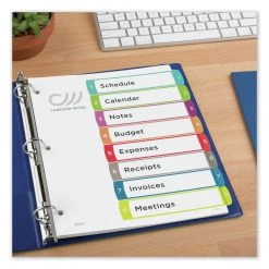 Avery 11841 1 - 8 Tab Customizable TOC Ready Index Divider Set - Multicolor (1 Set) -Avery Online Shop aven11841 c