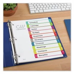 Avery 11842 1 - 10 Tab Customizable TOC Ready Index Divider Set - Multicolor (1 Set) 7 Avery 11842 1 - 10 Tab Customizable TOC Ready Index Divider Set - Multicolor (1 Set) -Avery Online Shop aven11842 c