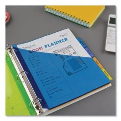 Avery 11906 Big Tab Two-Pocket 5-Tab Insertable Plastic Dividers - Multicolor (1-Set) -Avery Online Shop aven11906 g