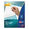 Avery 11992 Index Maker 5-Color Tab Letter-Size Print And Apply Label Dividers - Clear (25-Set/Box)