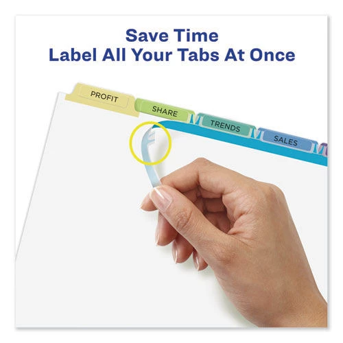 Avery 11992 Index Maker 5-Color Tab Letter-Size Print And Apply Label Dividers - Clear (25-Set/Box) 4 Avery 11992 Index Maker 5-Color Tab Letter-Size Print And Apply Label Dividers - Clear (25-Set/Box) - Image 4