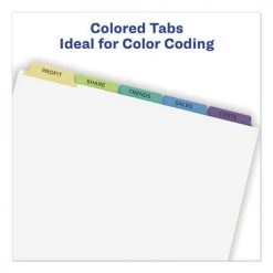 Avery 11992 Index Maker 5-Color Tab Letter-Size Print And Apply Label Dividers - Clear (25-Set/Box) 12 Avery 11992 Index Maker 5-Color Tab Letter-Size Print And Apply Label Dividers - Clear (25-Set/Box) -Avery Online Shop aven11992 e
