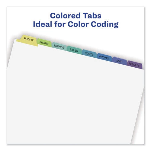 Avery 11993 Index Maker 8-Color Tab Letter-Size Print & Apply Label Dividers - Clear (25-Set/Box) 6 Avery 11993 Index Maker 8-Color Tab Letter-Size Print & Apply Label Dividers - Clear (25-Set/Box) - Image 6